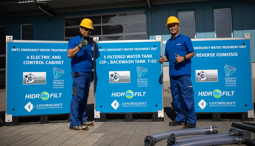 HWTC emergency water treatment unit in the Philippines