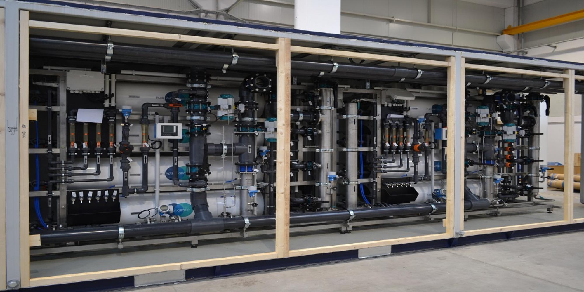 High capacity desalination system installed in containers in Hungary