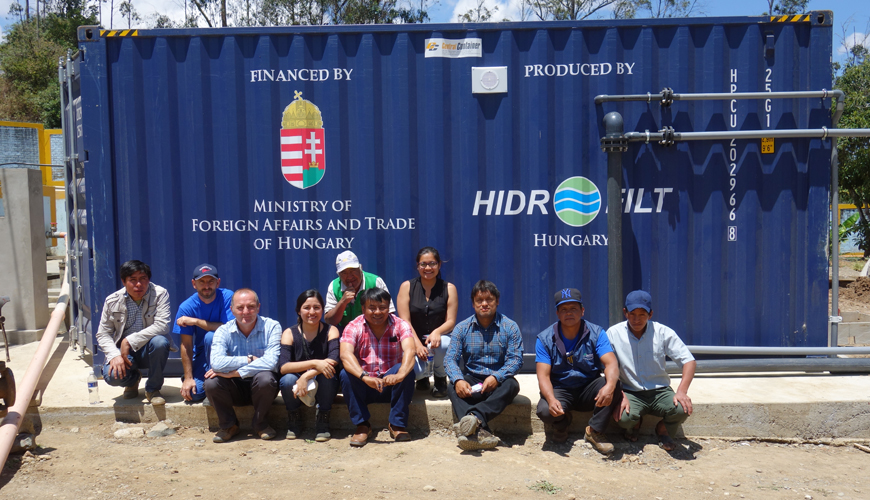 Containerised drinking water treatment in Peru